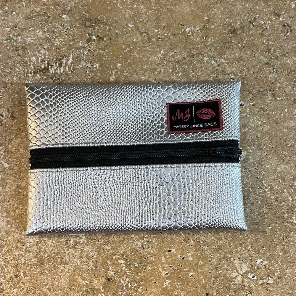 Silver Mini Makeup Junkie Bag